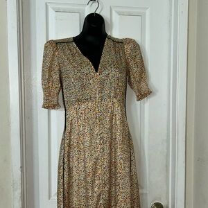 Me + Em micro floral pattern maxi dress women 6